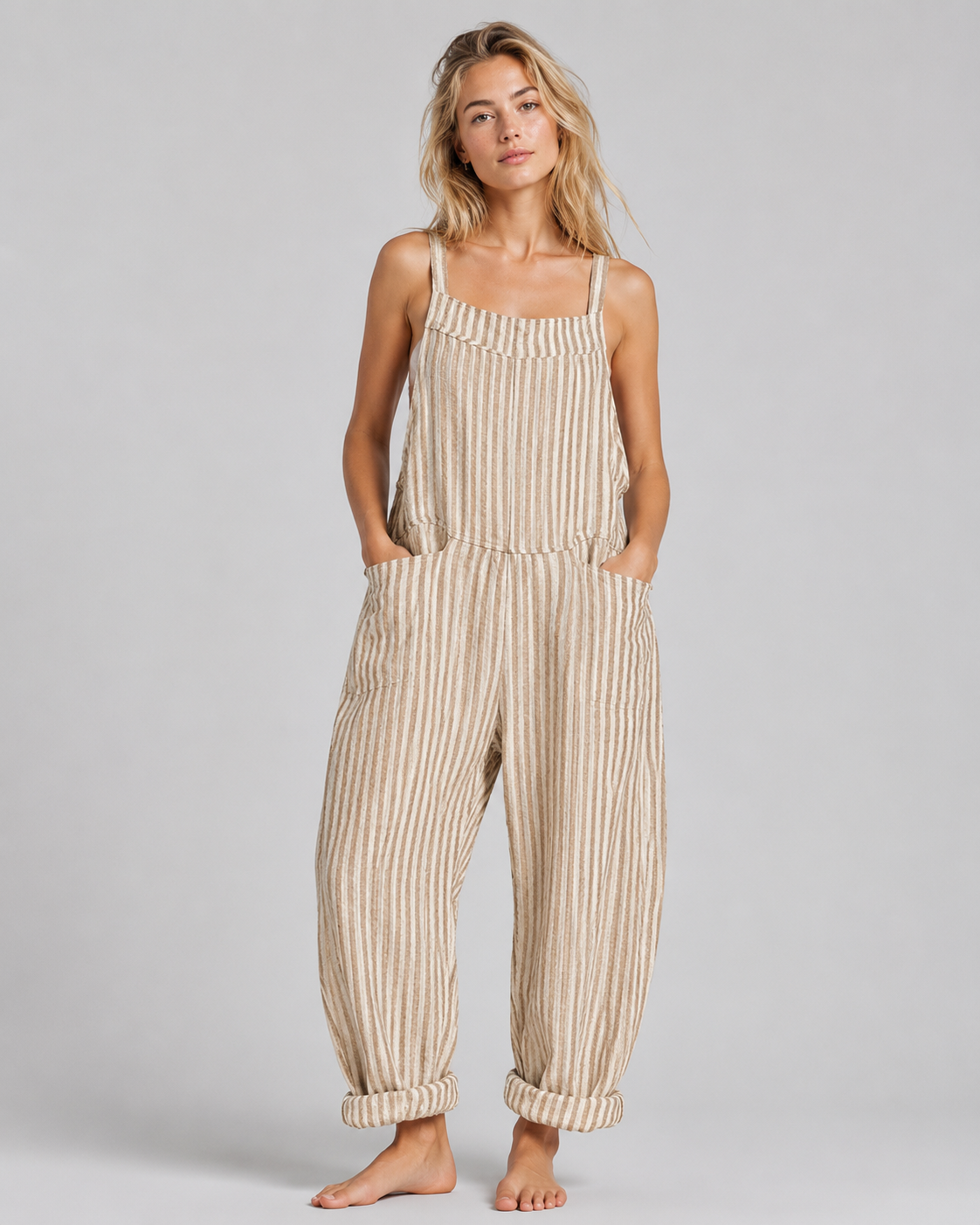 Damejumpsuit i baggy-stil