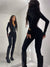 Dame Jumpsuit Elegant Tailed Design Polyester Spandex-2