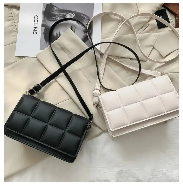 Liten crossbody-veske i skinn for kvinner