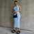 Ermeløs heklet bodycon for kvinner