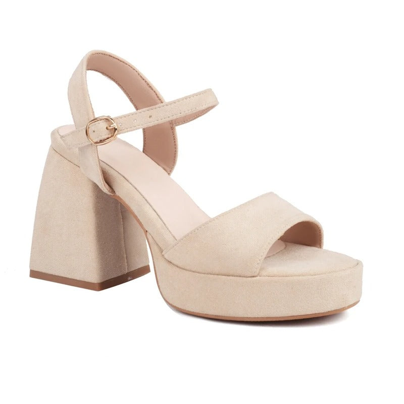 Chunky Hæler Semsket Sandaler