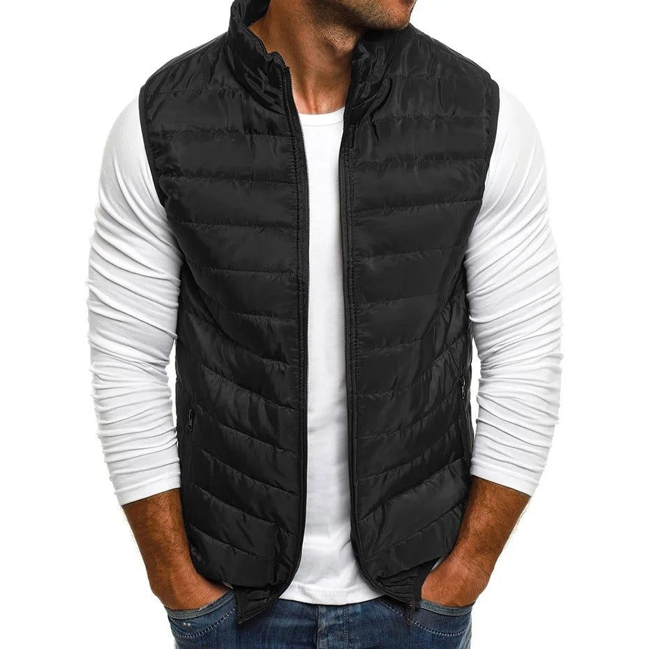 Ermeløs bodywarmervest for menn