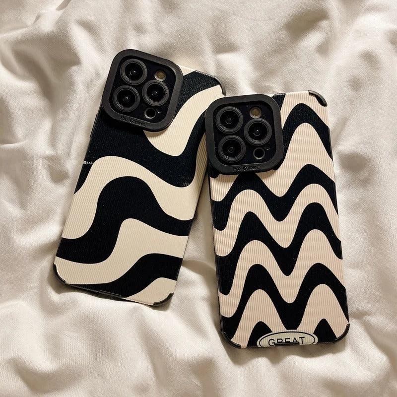 Zebra mønster telefonveske til iPhone