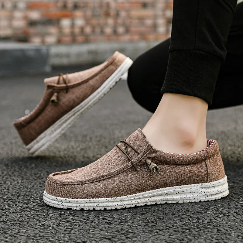 Slip-on-sko i lerret for menn