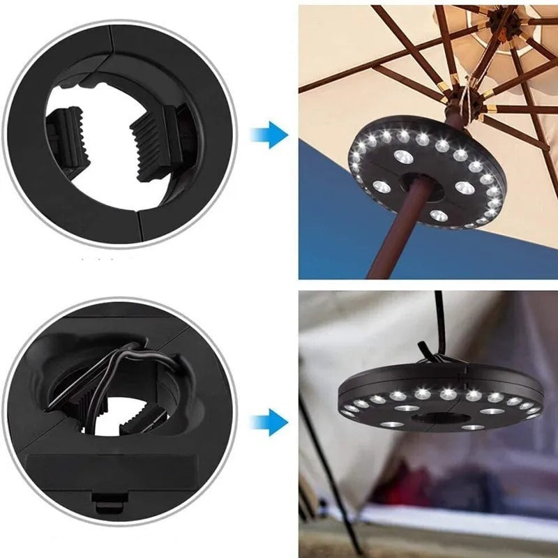 28 LED Terrasseparaplylys