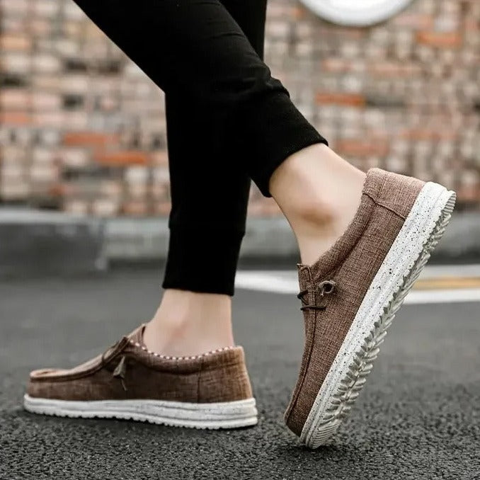 Casual loafers med snøring for menn