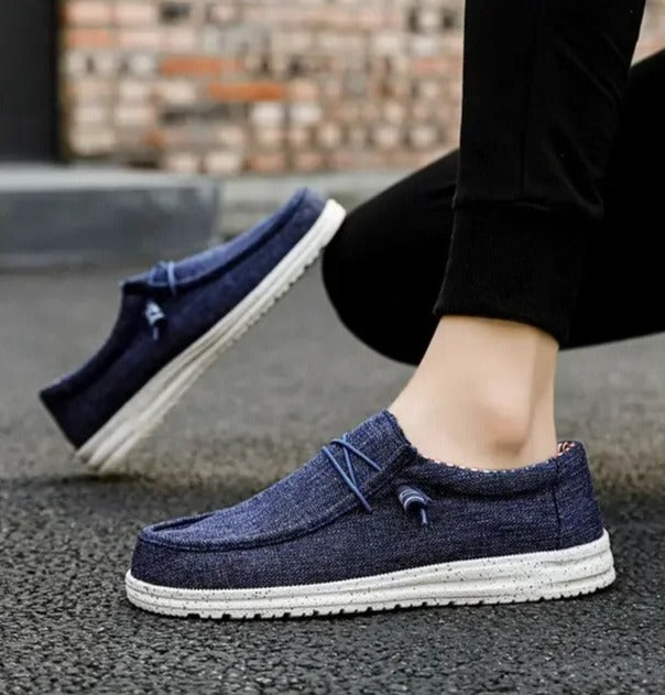Casual loafers med snøring for menn