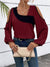 Variant image for Kvinne Bluse Fargeblokk Elegant Langermet Polyester-9