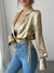 Kvinne Bluse Elegant Glitrende Polyester