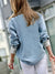 Dame Denimskjorte med Blonder Detaljer Allsidig Komfortabel Denim