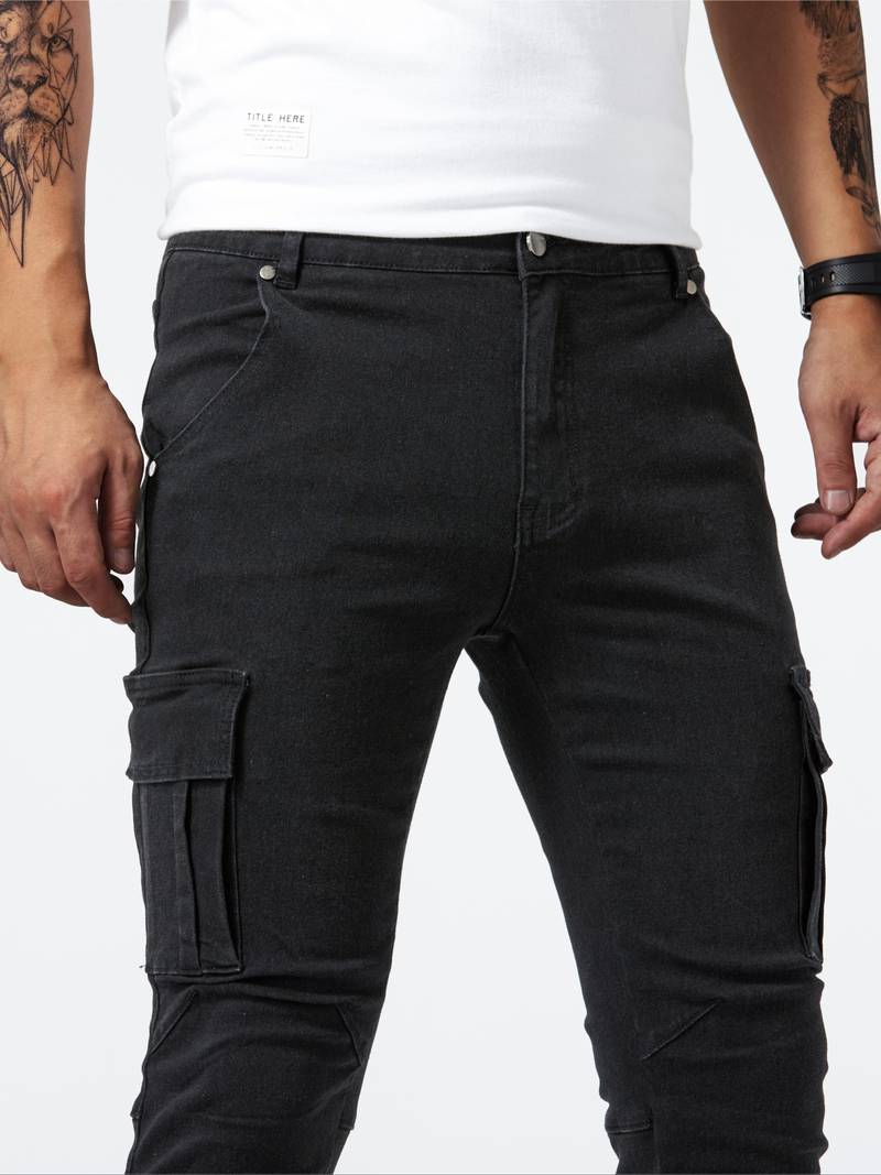 Herre Slim-Fit Cargo Bukser 100% Bomull Moderne Design-4