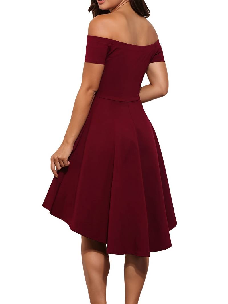 Damekjole Off-the-Shoulder Elegant Silhuett Polyester 6