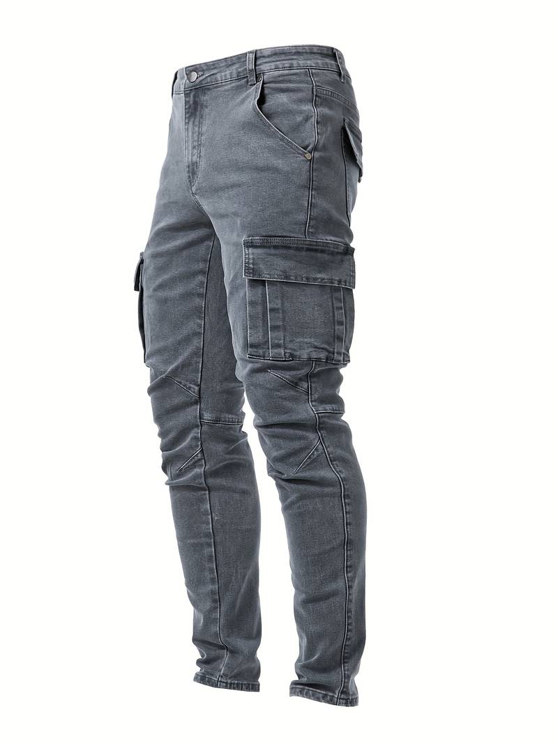 Variant image for Herre Slim-Fit Cargo Bukser 100% Bomull Moderne Design-21