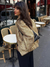 Gold Loose Casual jakke for kvinner