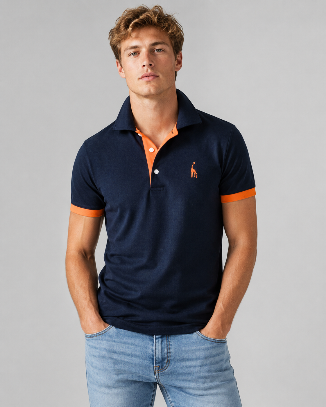 Herre Polo Skjorte Klassisk Design Med Avslappet Passform