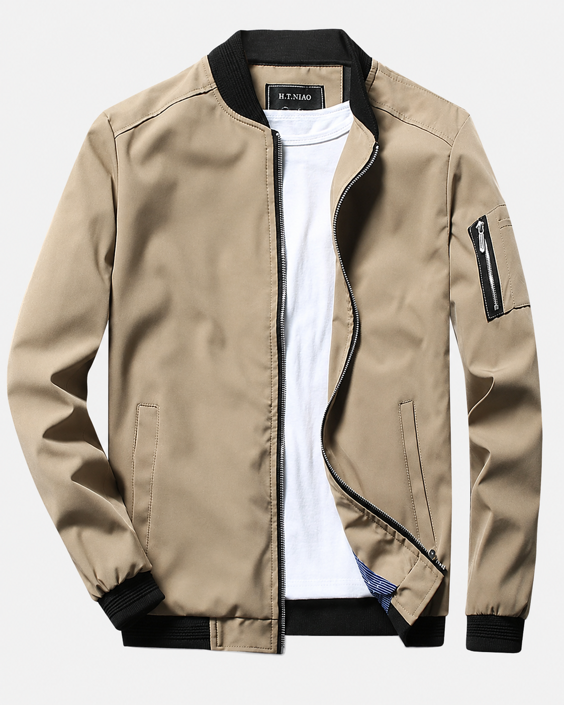 Herrejakke Korte Ermer Vannavvisende Casual Design