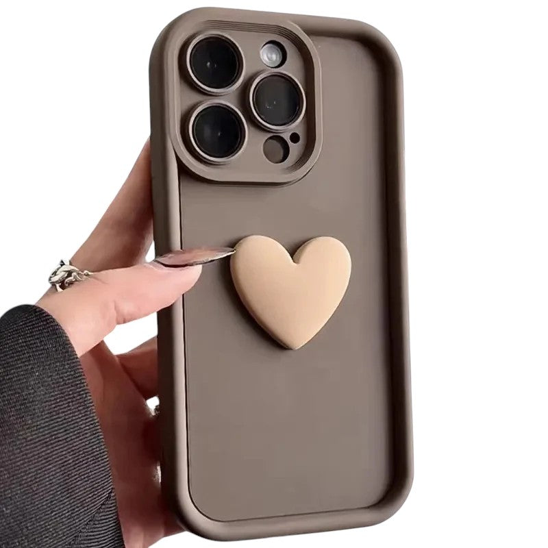 Hjerte-etui i silikon til iPhone