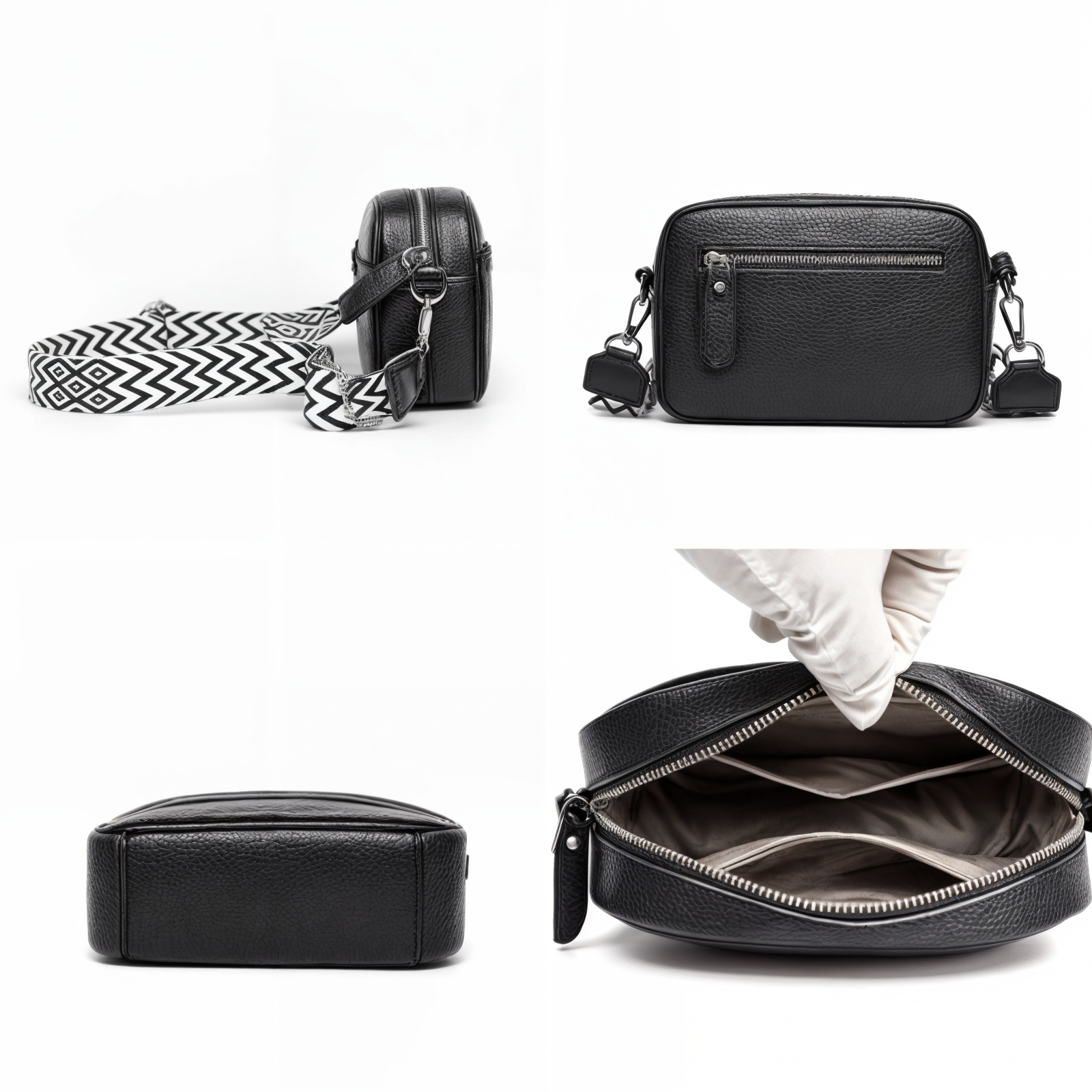 Crossbody-veske i skinn av høy kvalitet