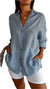 Damebluse Klassisk Krage Myk Polyester med Delikate Detaljer 1