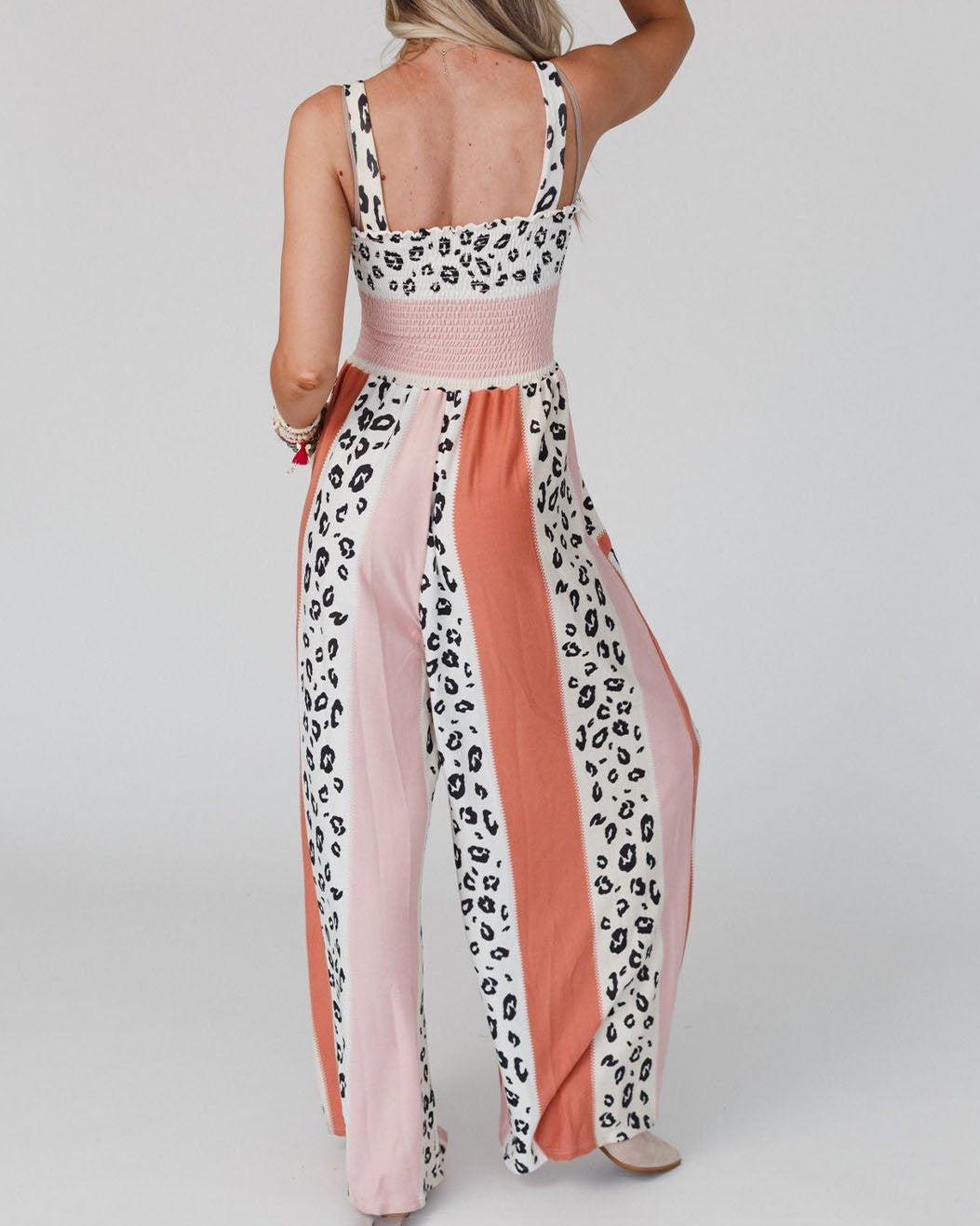 Dame Jumpsuit Elegant Polyester med Spaghetti Stropper-3