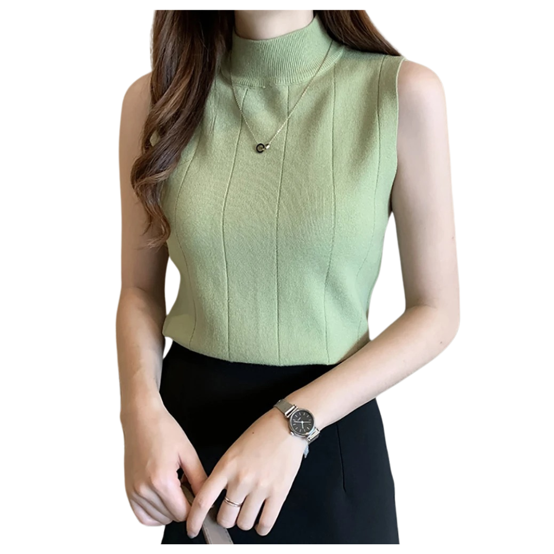 Strikket tank top for kvinner