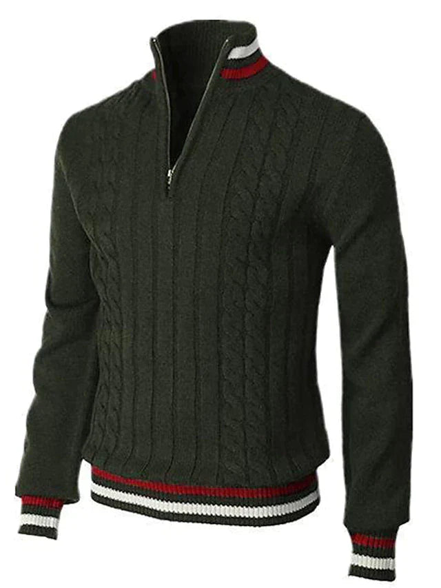 Variant image for Herre Genser Half Zip Strikkemateriale Italiensk Design-4
