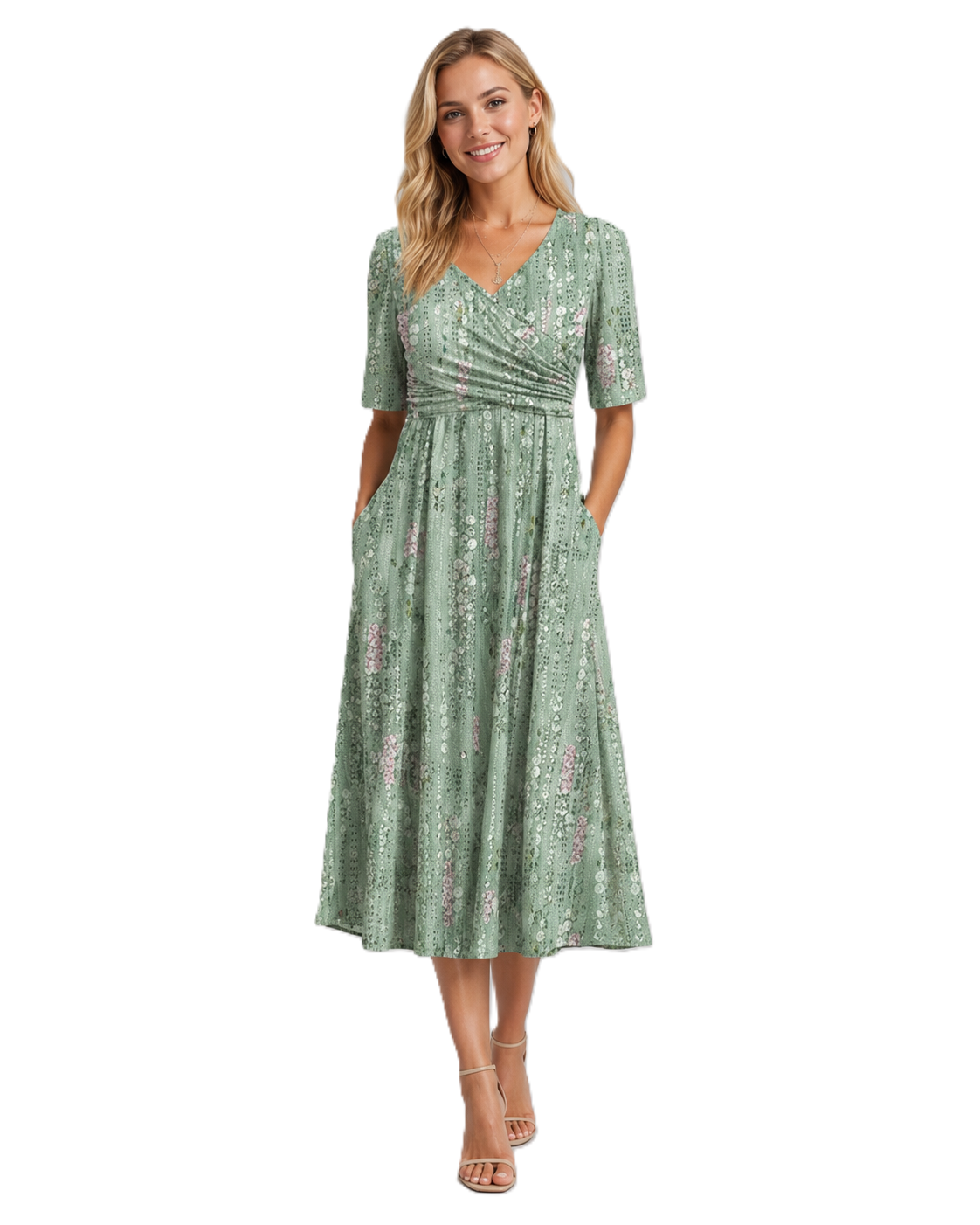 Kvinne Sommerkjole Blomsterdesign
