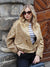 Gold Loose Casual jakke for kvinner