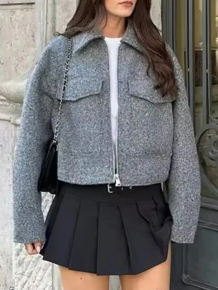 Cropped vinterjakke for kvinner