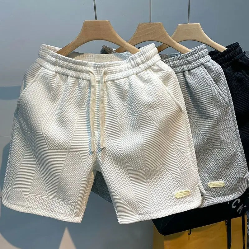 Bølgemønstrede sportsshorts for menn