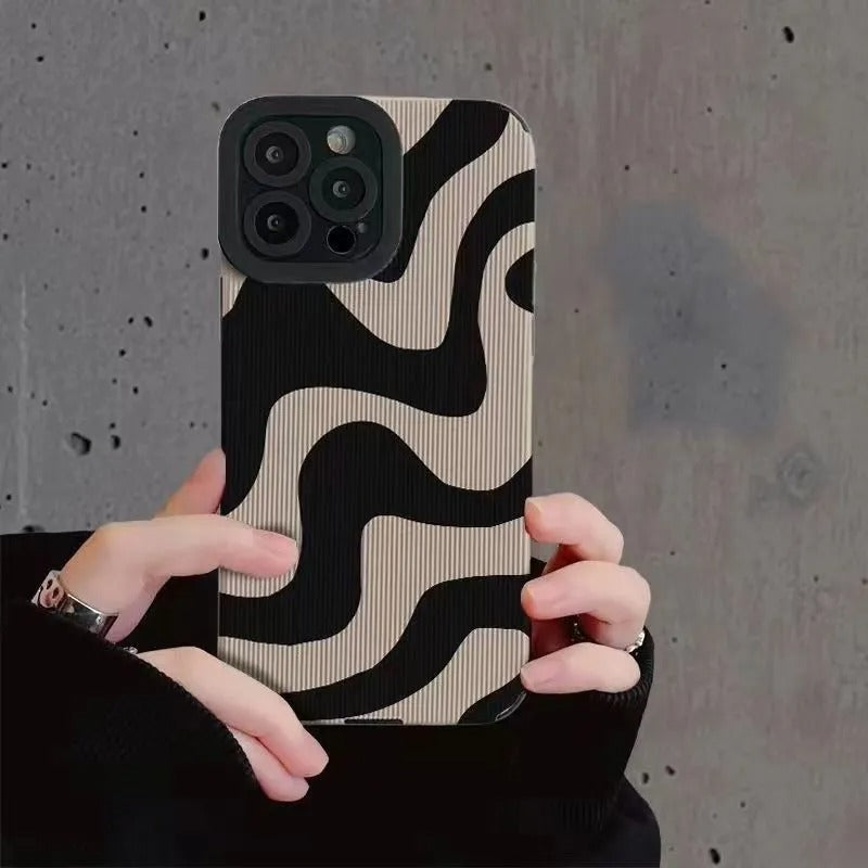 Zebra mønster telefonveske til iPhone