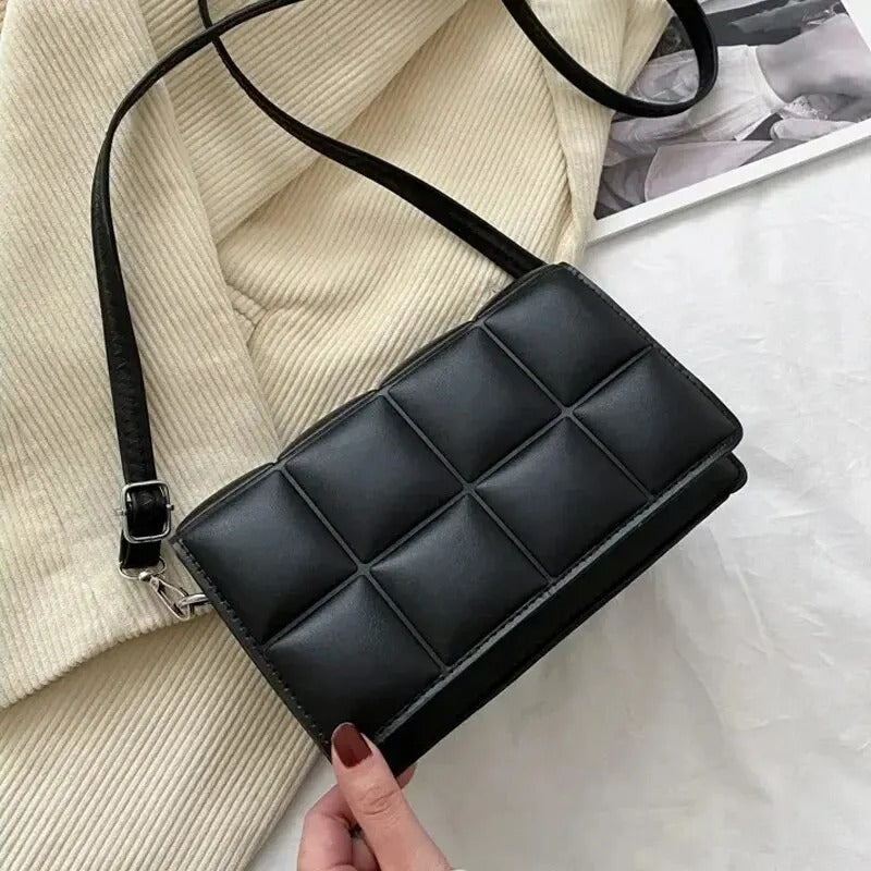 Liten crossbody-veske i skinn for kvinner