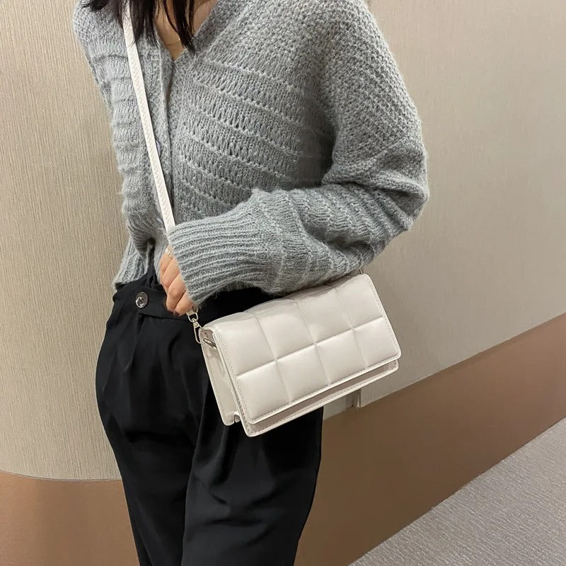 Liten crossbody-veske i skinn for kvinner