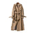Dame Trench Coat Dobbelt Rad med Belte Polyester 1