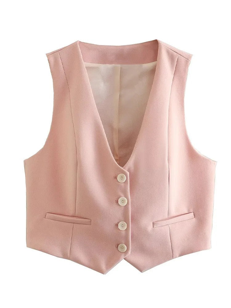 Trendy tanktopp for kvinner og elegante bukser med rette ben