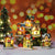 6 stk sett LED julescene landsbyhus