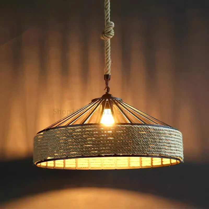 Vintage Hemp Pendant Light