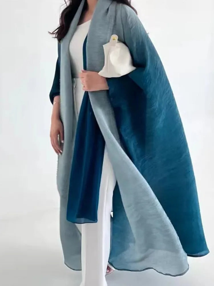 Gradient plissert trenchcoat for kvinner