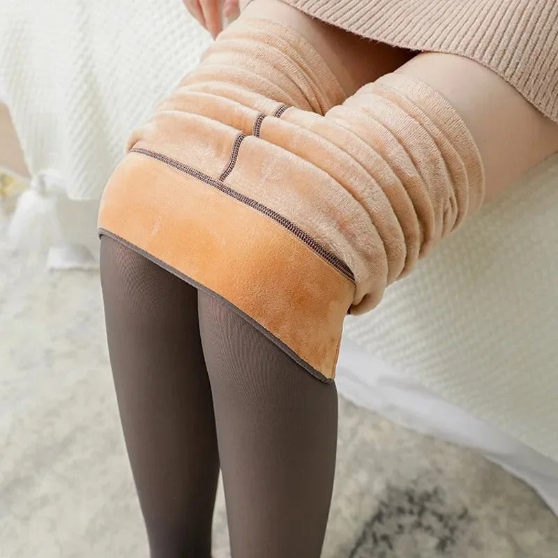 Leggings med termisk strømpebukse for kvinner