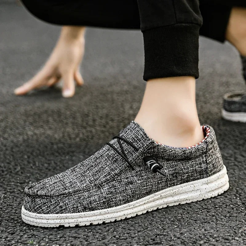 Casual loafers med snøring for menn