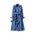 Dame Trench Coat Dobbelt Rad med Belte Polyester 4