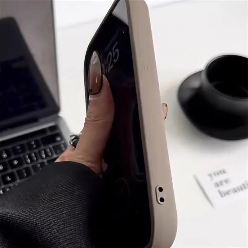 Hjerte-etui i silikon til iPhone