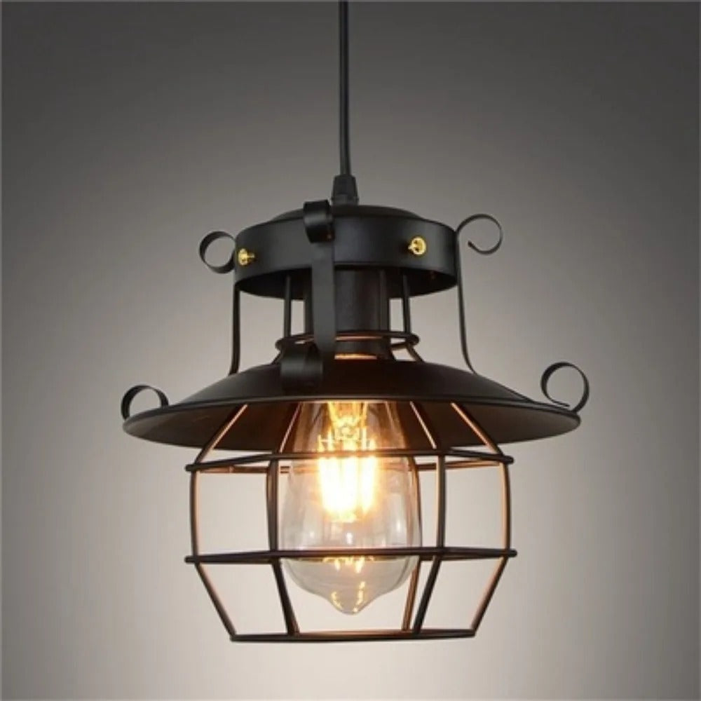 Retro industriell hengelampe