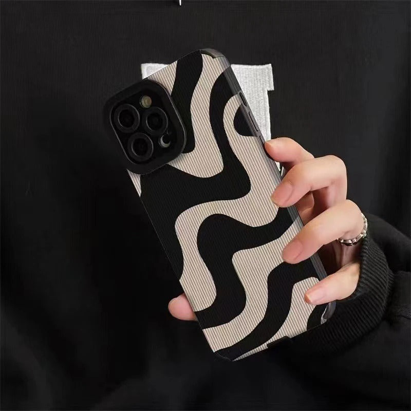 Zebra mønster telefonveske til iPhone