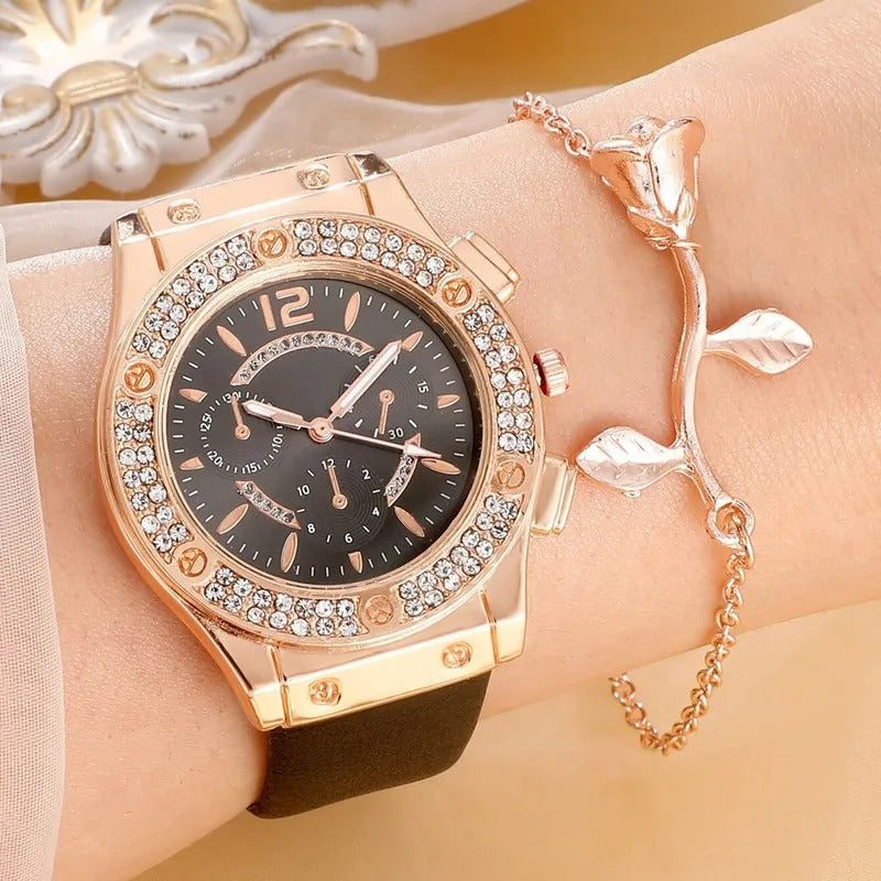 Luksus Rhinestone-klokke