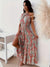 Vintage halterkjole med boho-trykk for kvinner
