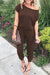 Løs jumpsuit uten skuldre for kvinner