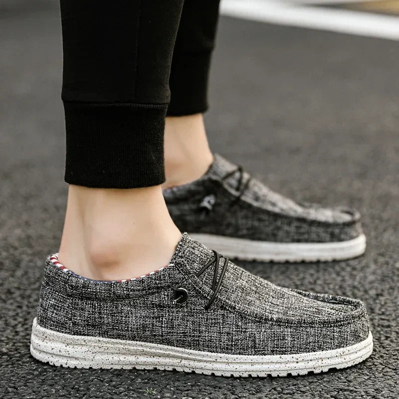 Casual loafers med snøring for menn