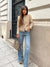Tweed cropped jakke for kvinner