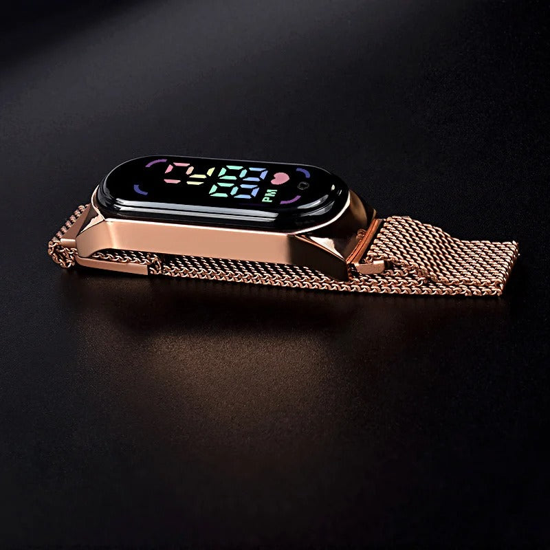 LED-klokke med magnetrem for kvinner